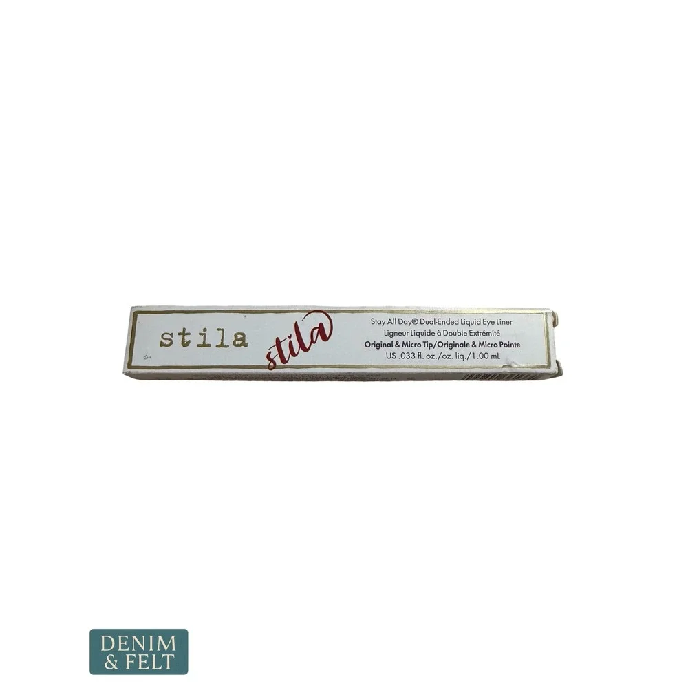 NEW Stila Stay All Day Dual-Ended Liquid Eye Liner Intense Black Rum Punch